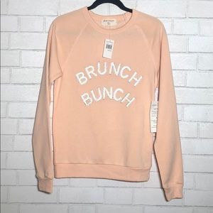 Bow & Drape Brunch Sequin Embellished Sweatshirt